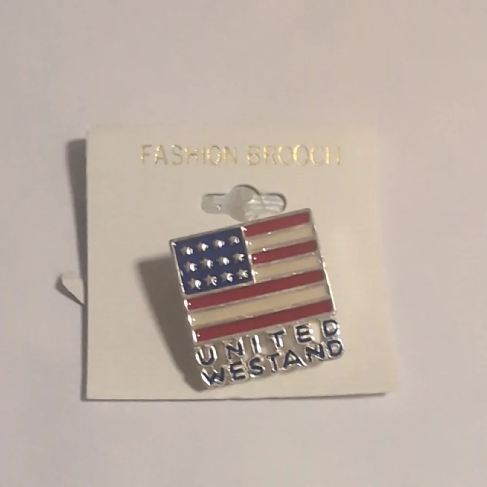 Fashion Jewelry Red, White, and Blue Flag Brooch‎